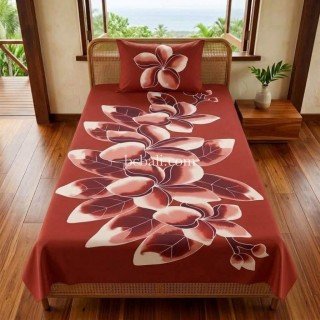 Rayon Bedsheet Hand Painted Single Size 